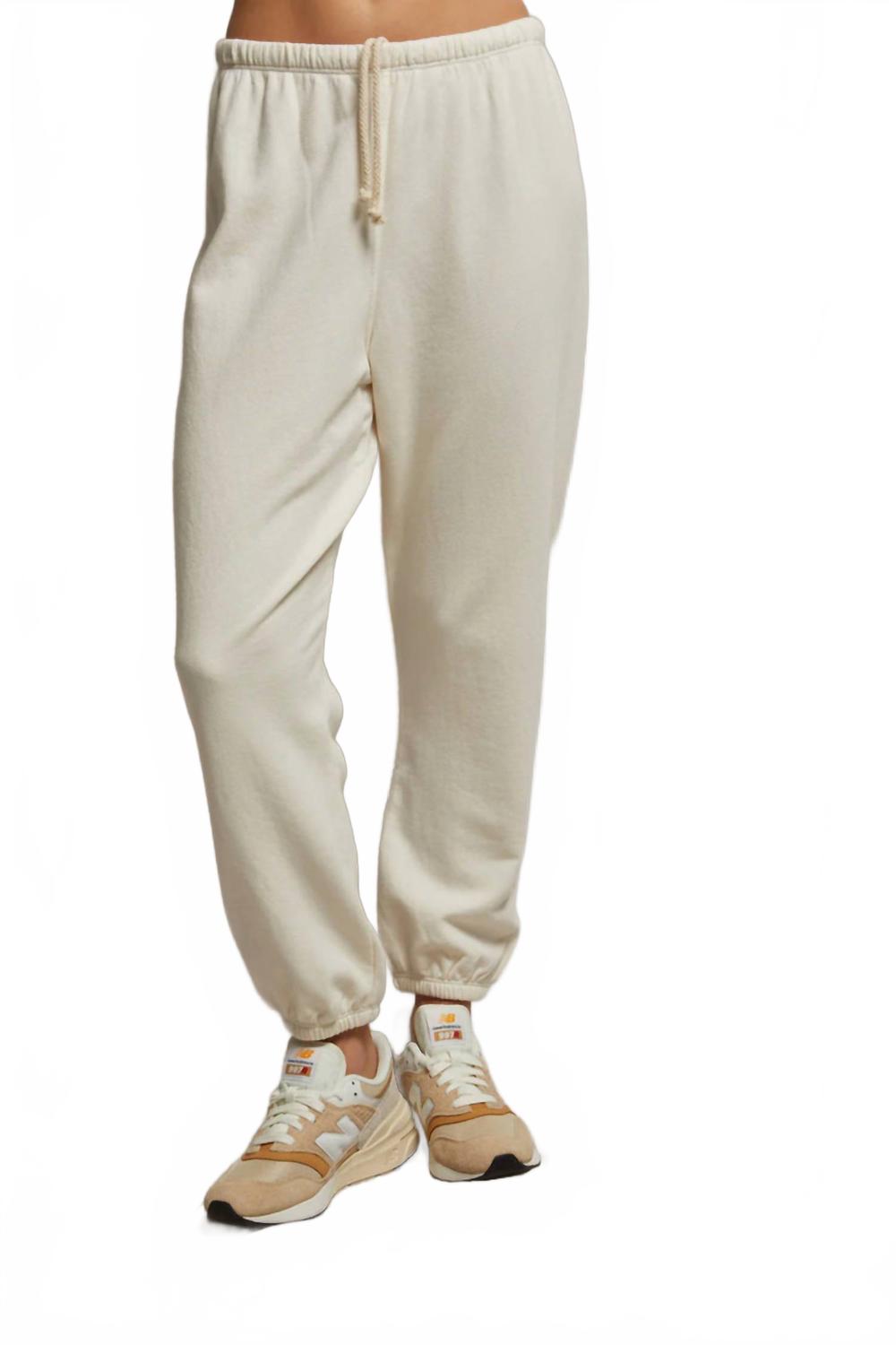 

Johnny French Terry Jogger 2 In Bright Ivory PERFECTWHITETEE