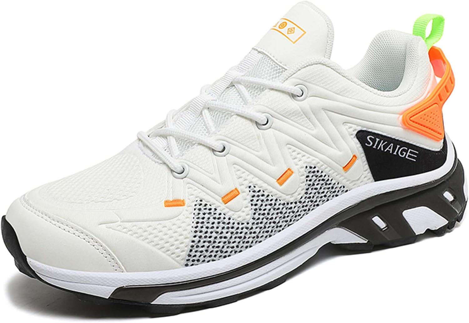 

Мужские беговые кроссовки KSYVUCRD для дорожного бега с поддержкой свода стопы, высокой эластичностью, противоскользящей подошвой и дышащей структурой, белый