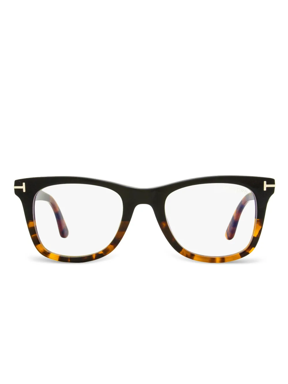

Очки в черепаховой оправе TOM FORD Eyewear, черный