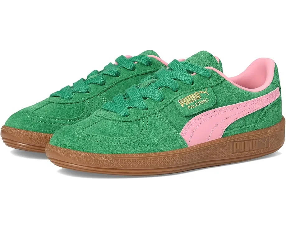 Кроссовки PUMA Kids Palermo Shoes (Big Kid), Archive Green/Pinkscape