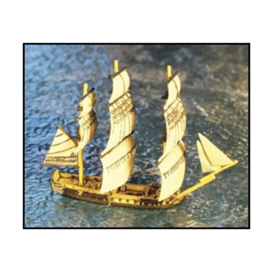 

34-пушечный фрегат - Ла Диана, Micronauts - Napoleonic Era Sailing Ships - Full Sail Sets (1:1200)