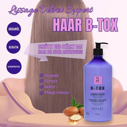 Средство для волос Expert Lissage Velvet B-Tox with Argan Oil and Keratin for Smooth Silky Hair — фото 3