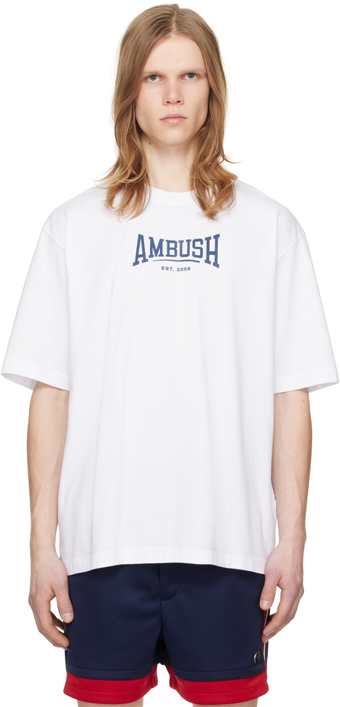 

Футболка с принтом AMBUSH, белый