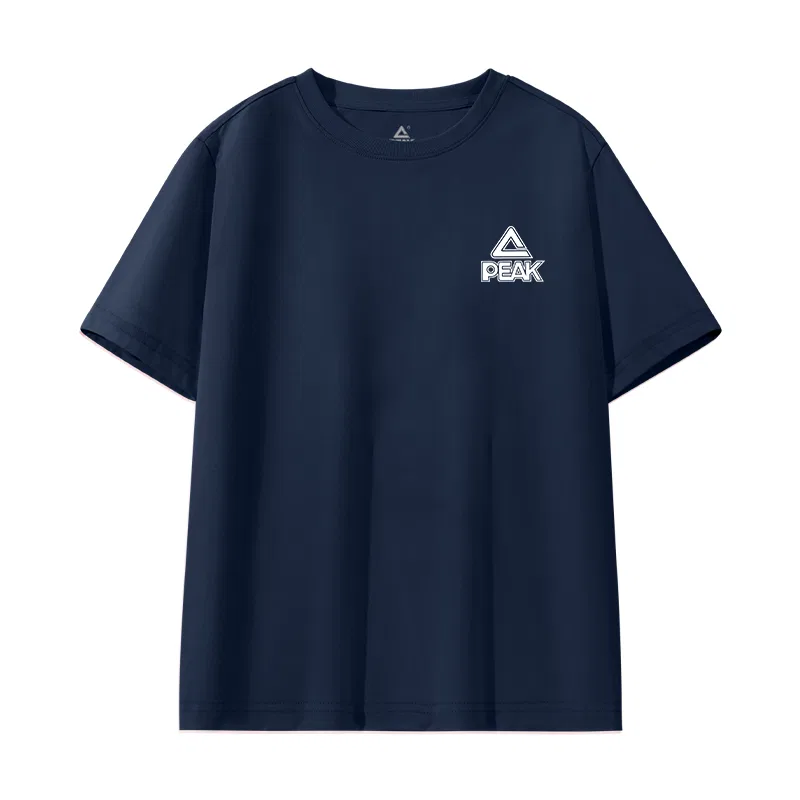 Детская спортивная футболка PEAK Navy Blue/PK White Silicone K