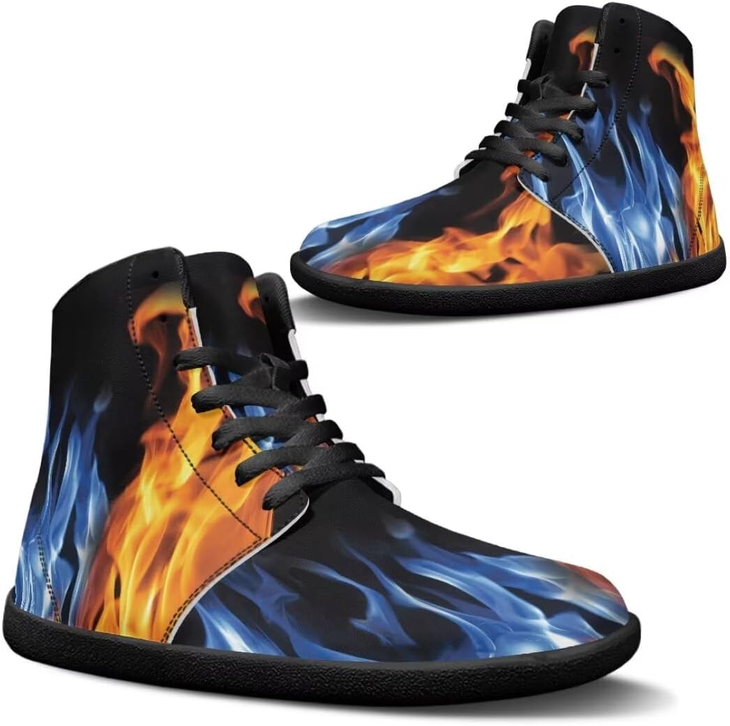 

Мужские обувь легкая с широкой носочной частью, противоскользящие кроссовки на высокой подошве с нулевым перепадом для бега Getelinseng, синий