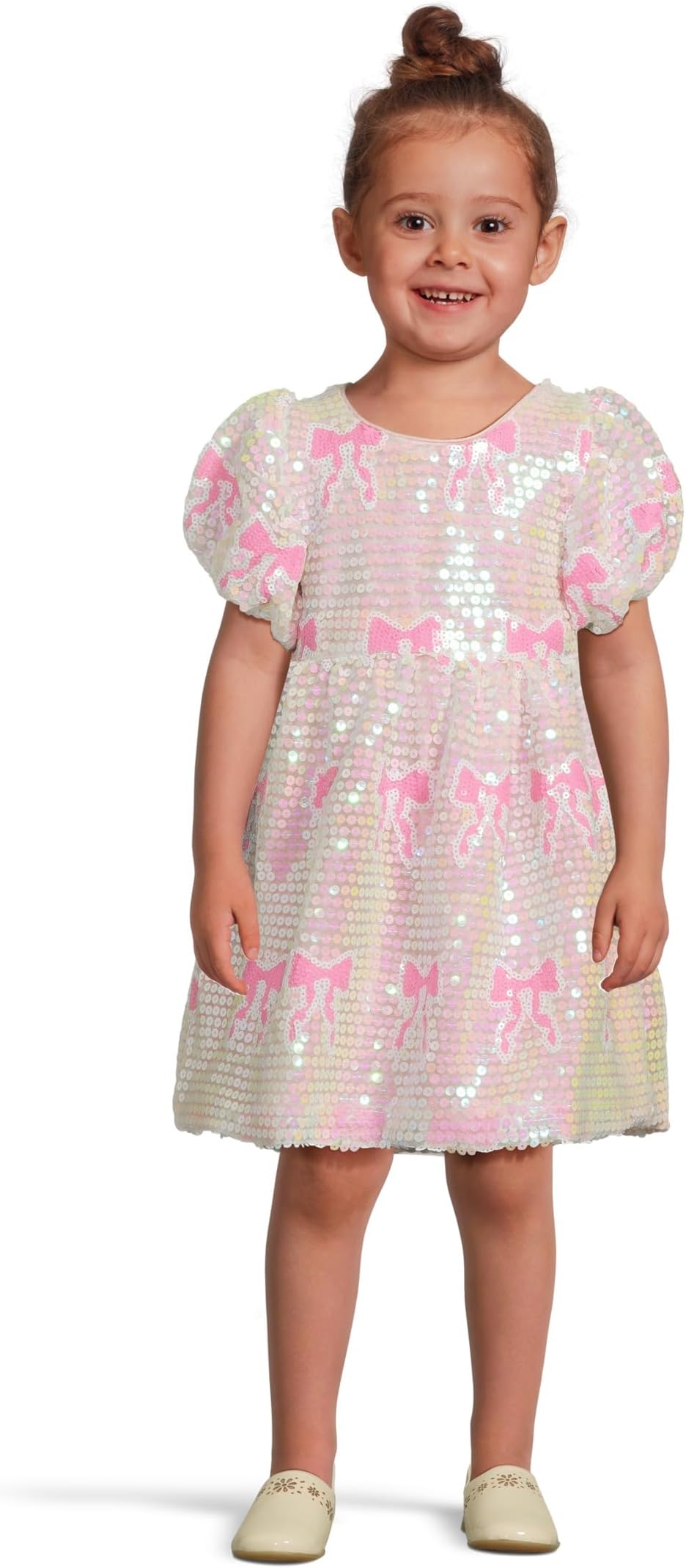

Платье Lola and The Boys Sequin Bow Dress, белый