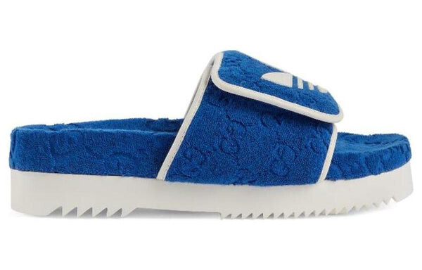 Сандалии gucci x gucci gg platform sandal ' cotton sponge' Adidas, синий — фото 2