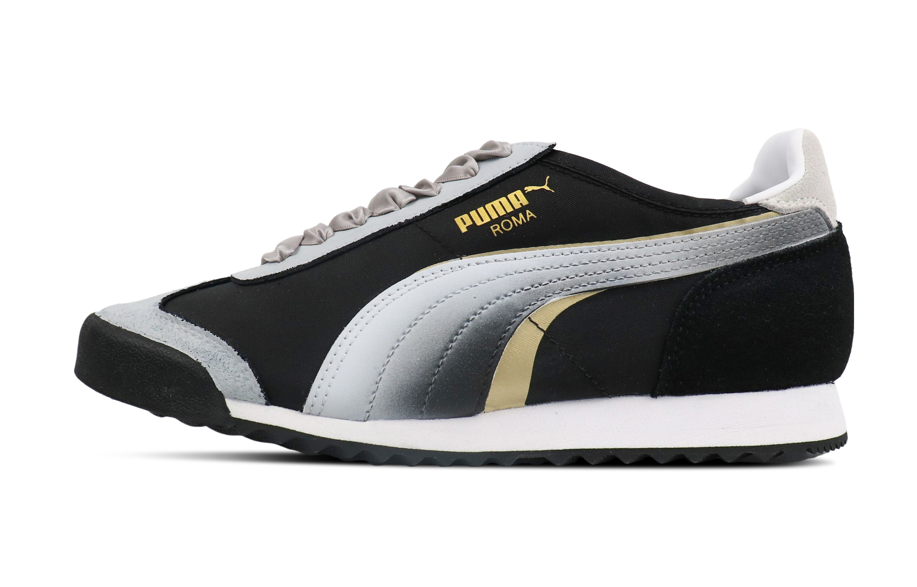 

Кроссовки Puma Roma Lifestyle Shoes Unisex Low-top Black/grey/white, черный