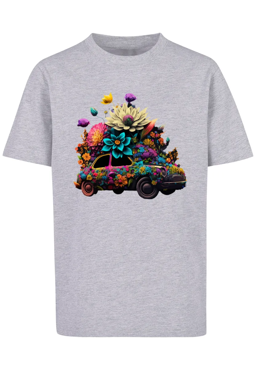 

Футболка F4NT4STIC "Flowers Car Unisex Tee", принт, серый