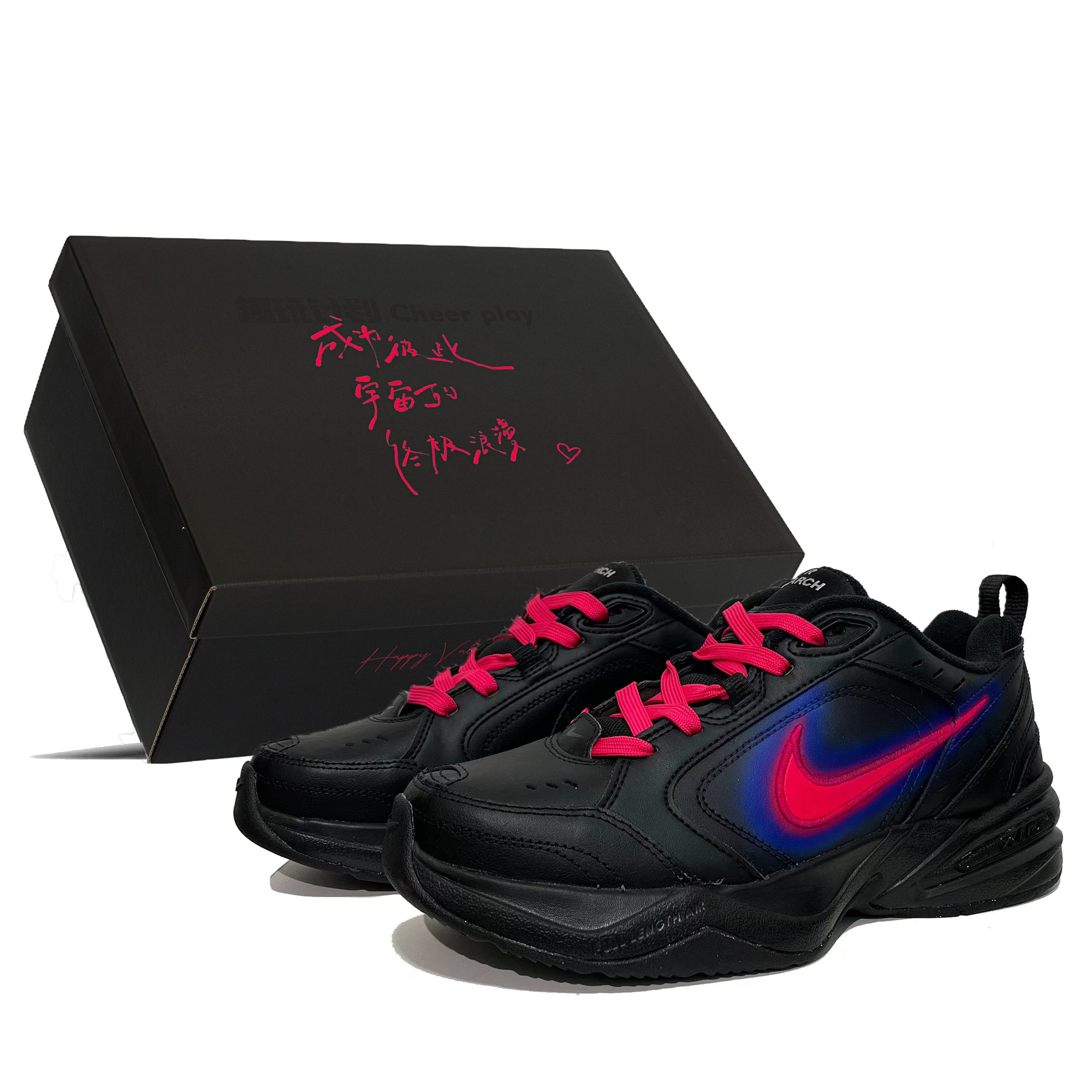 

Кроссовки Nike Air Monarch 4 Chunky Sneakers Unisex Low-Top Pink Black