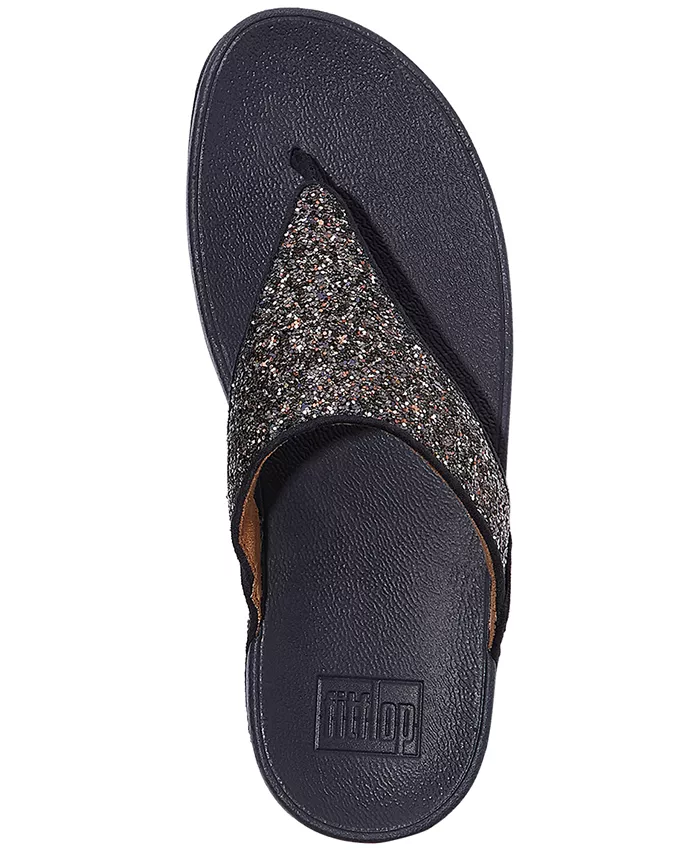 Женские блестящие босоножки-танкетки Lulu Multi-Tonal Fitflop, синий — фото 3