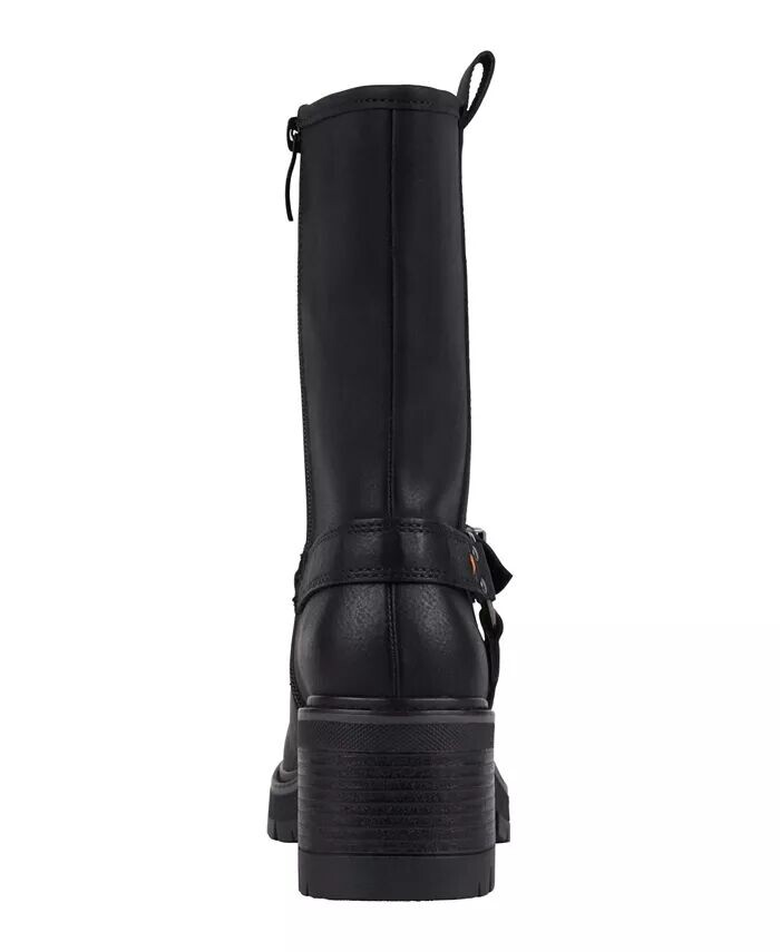 Женские сапоги Knox Buckle Lug Sole Block Heel до середины голени GC Shoes, черный — фото 3