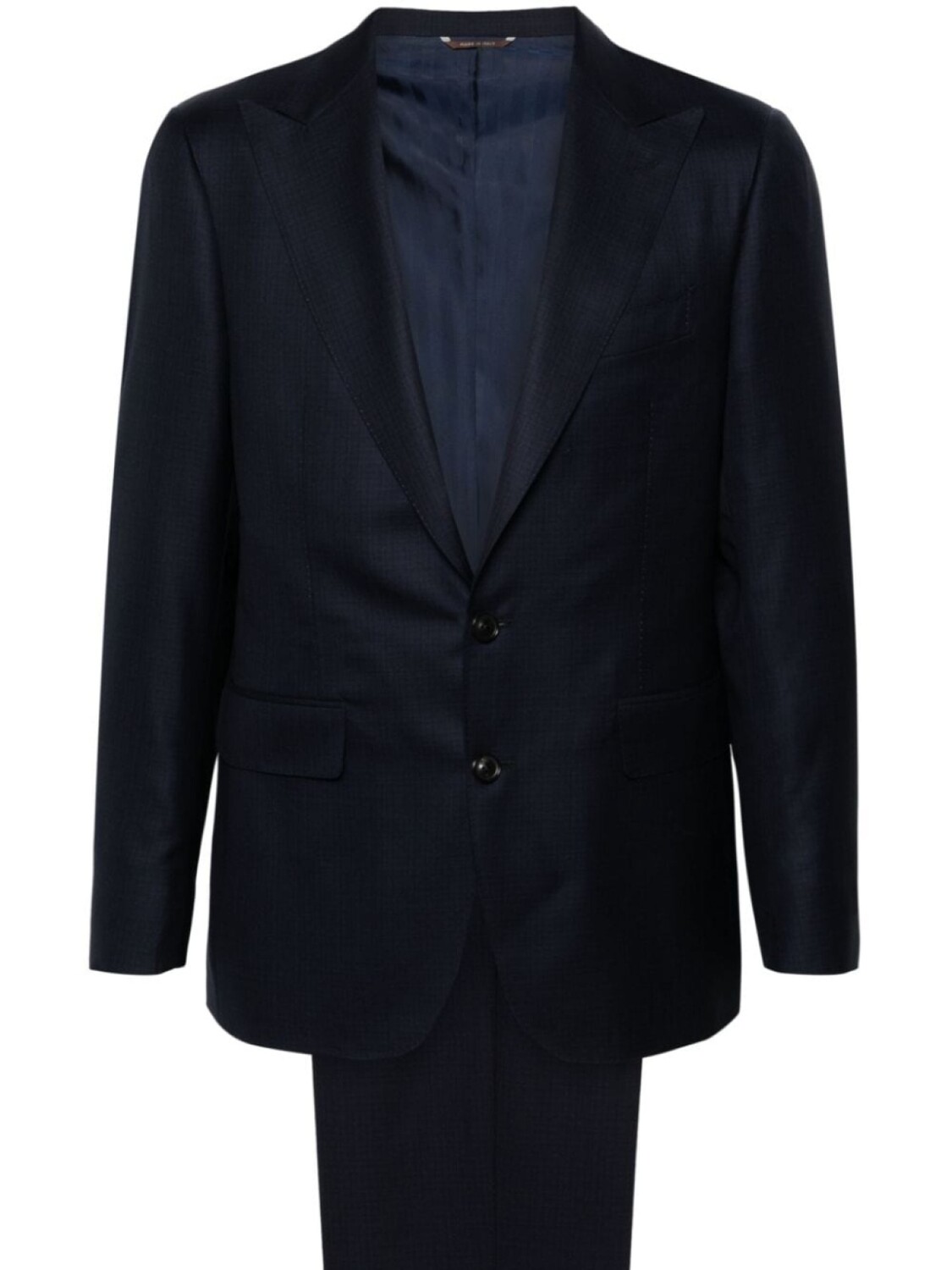 

Canali клетчатый костюм с однобортным пиджаком, синий