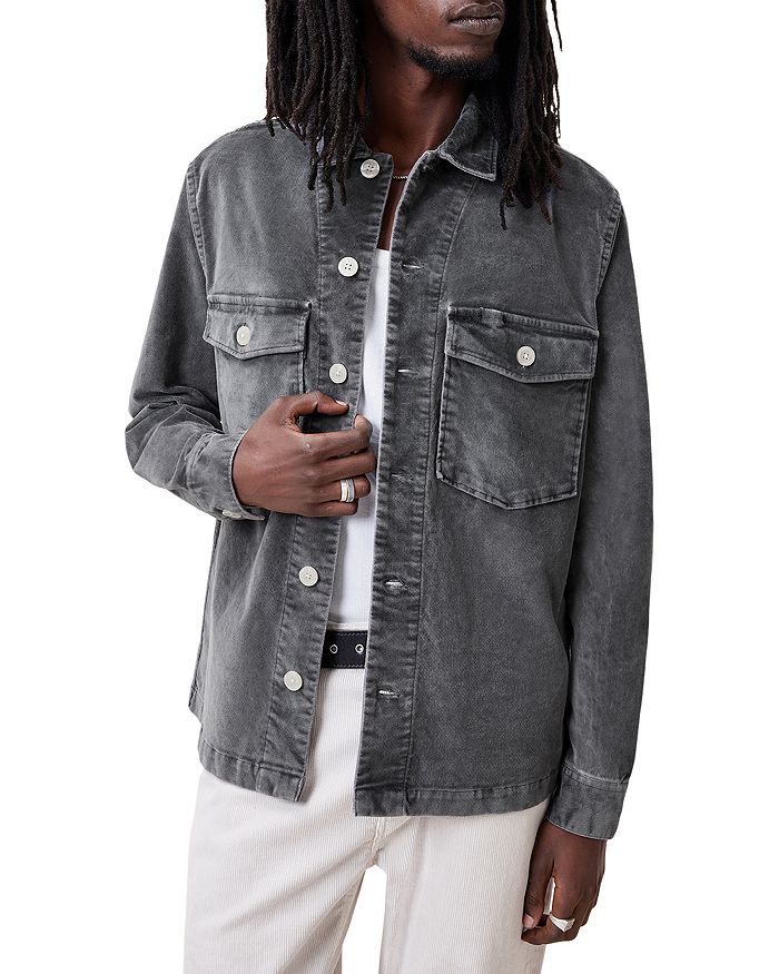 

Рубашка из эластичного хлопка Harrier ALLSAINTS, серый