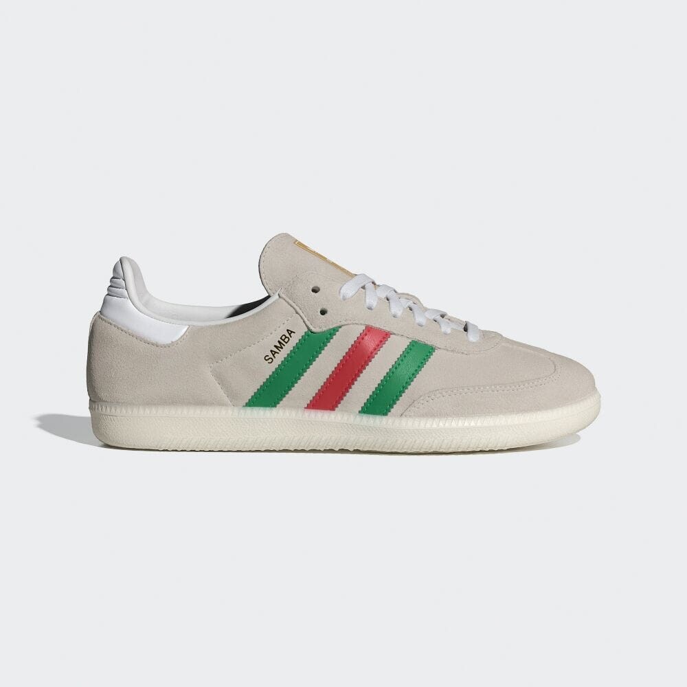 

Кроссовки Adidas SAMBA OG, цвет Crystal White/Green/Better Scarlet
