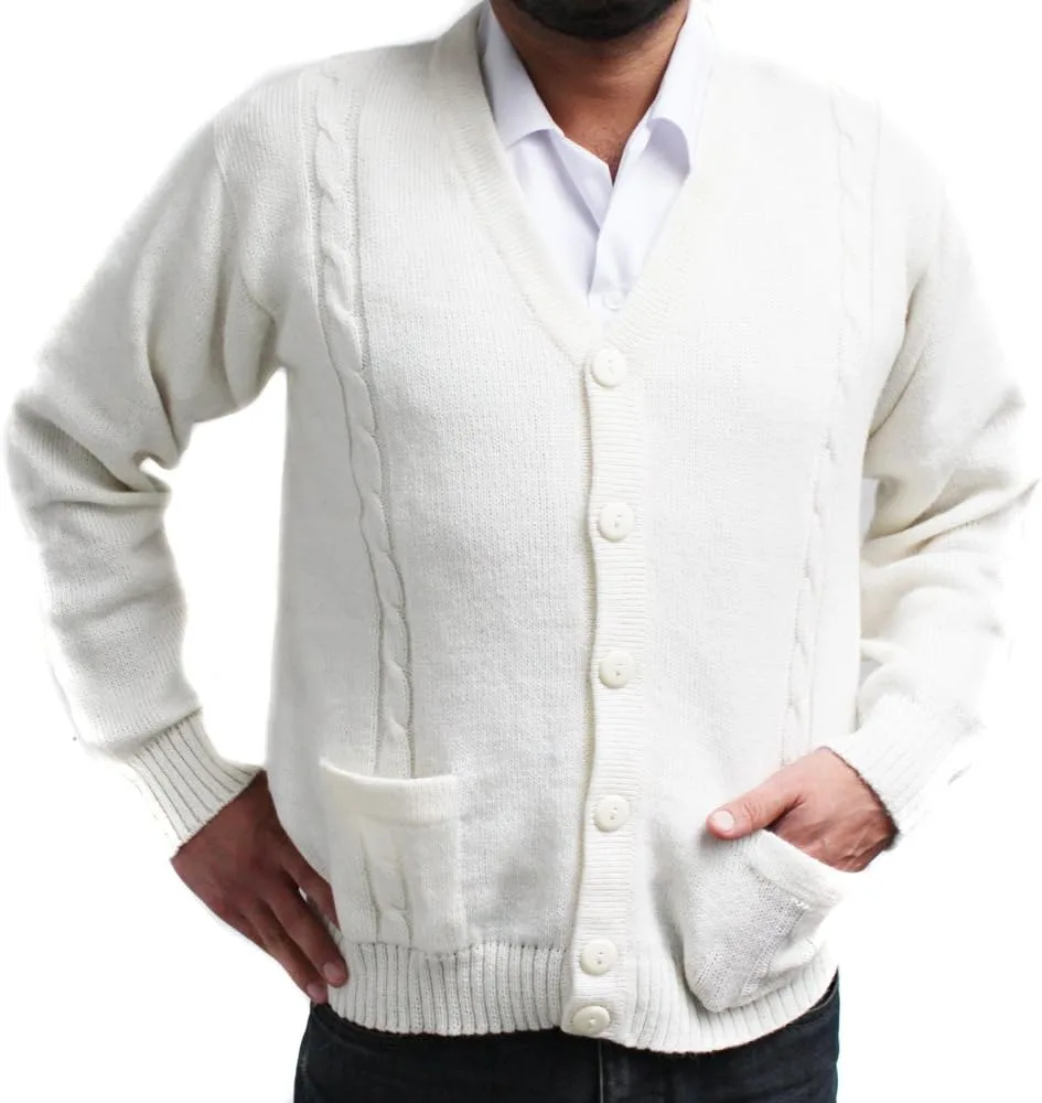 

Кардиган из альпаки с V-образным вырезом, пуговицами и карманами CELITAS DESIGN