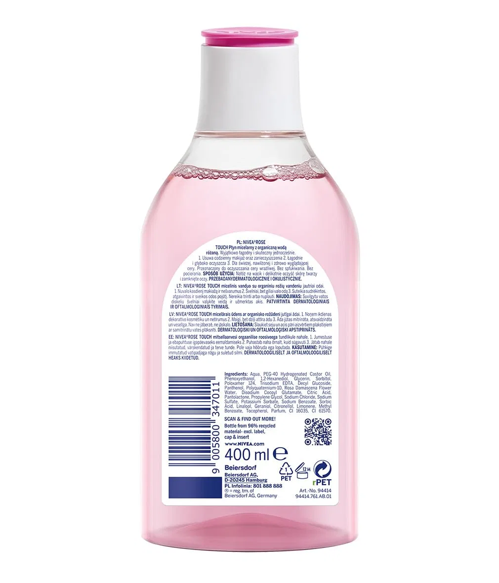 Мицеллярная вода NIVEA Rose Touch с органической розовой водой Nivea — фото 2