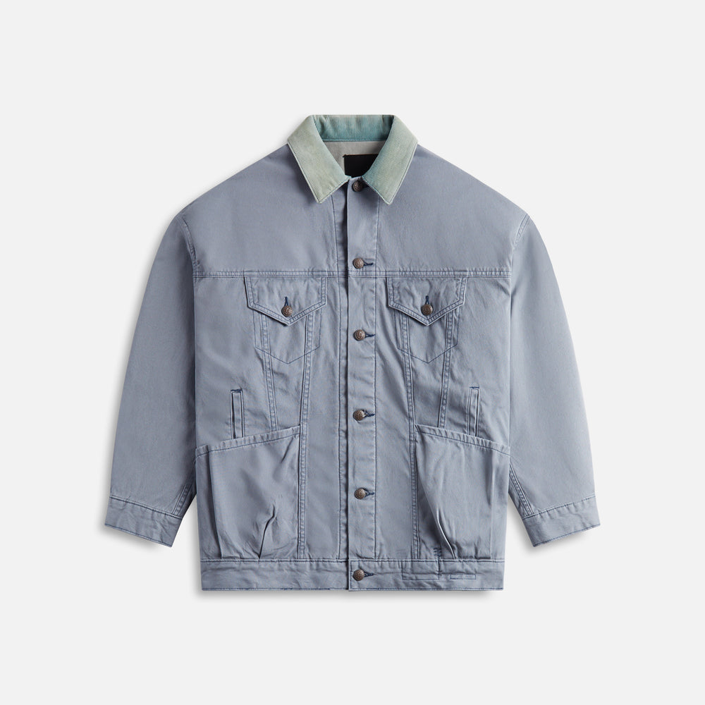 

Куртка R13 Lacey Trucker Jacket, цвет Faded Steel Blue Canvas