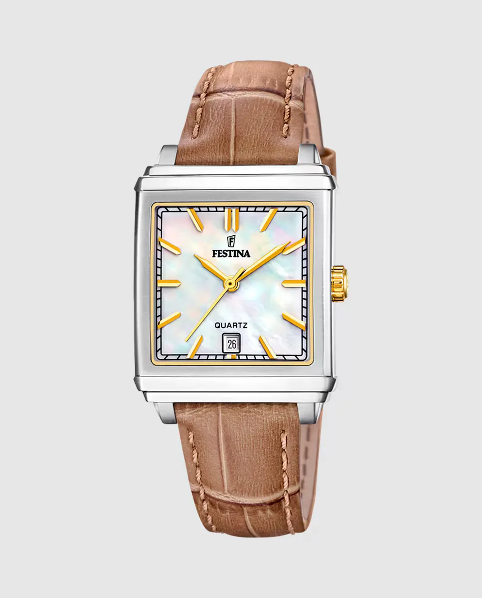 

F20682/4 Женские часы On The Square из коричневой кожи Festina, коричневый