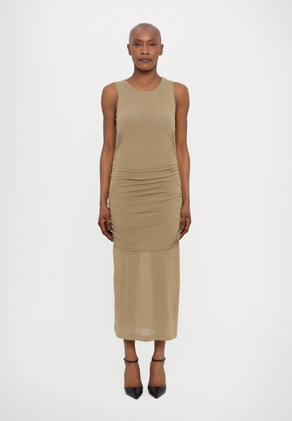 

Платье-джемпер ROMANA LAYERED SHEER TANK DRESS BITE Studios, бежевый