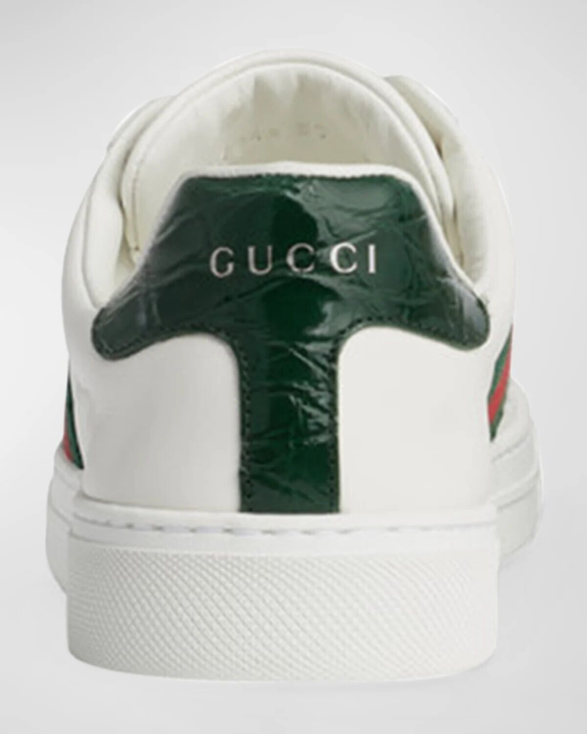Кожаные низкие кеды Ace Web Gucci, цвет Bianco — фото 3