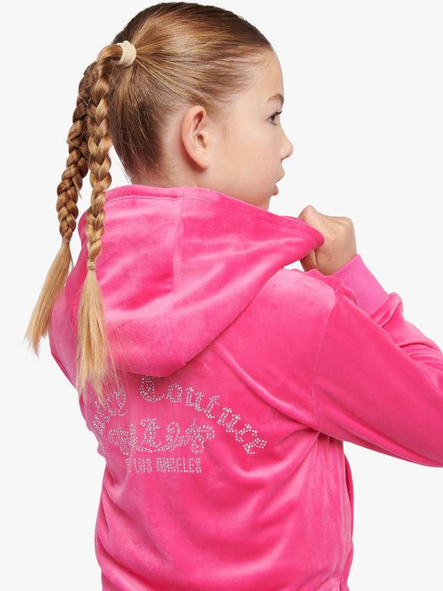 Детская худи с молнией Arch Juicy Couture, Fuchsia Purple — фото 4