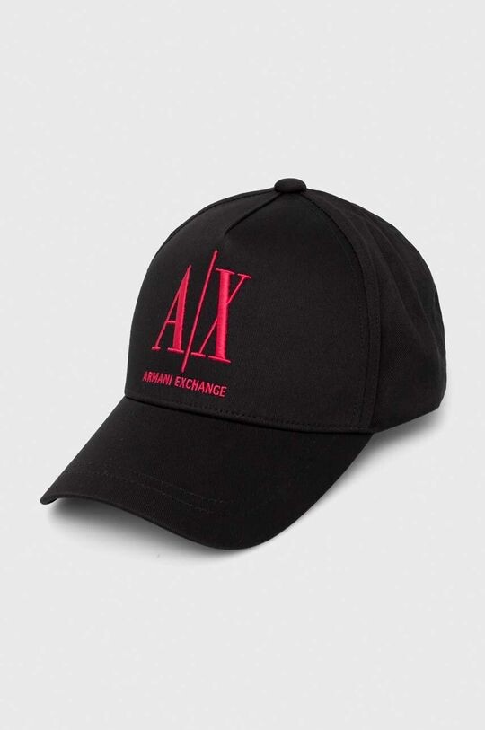 

Хлопковая бейсболка Armani Exchange, черный