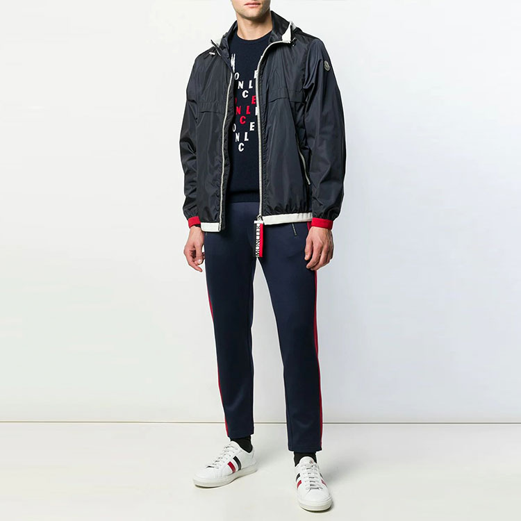 Вязаные спортивные штаны мужские темно-синие Moncler — фото 3