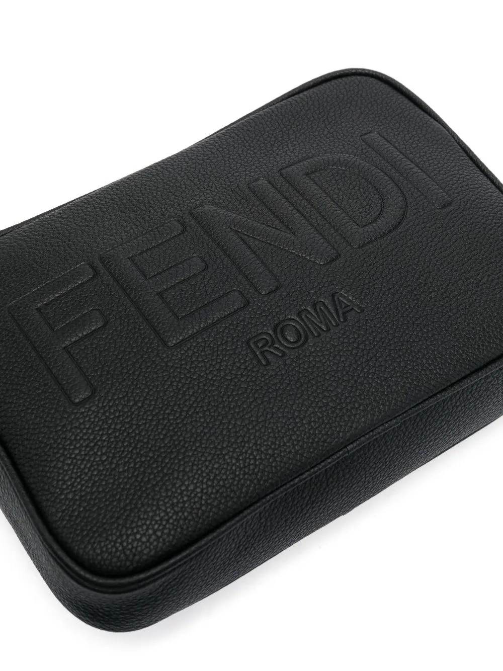 Сумка на плечо с тисненым логотипом Fendi, черный — фото 4