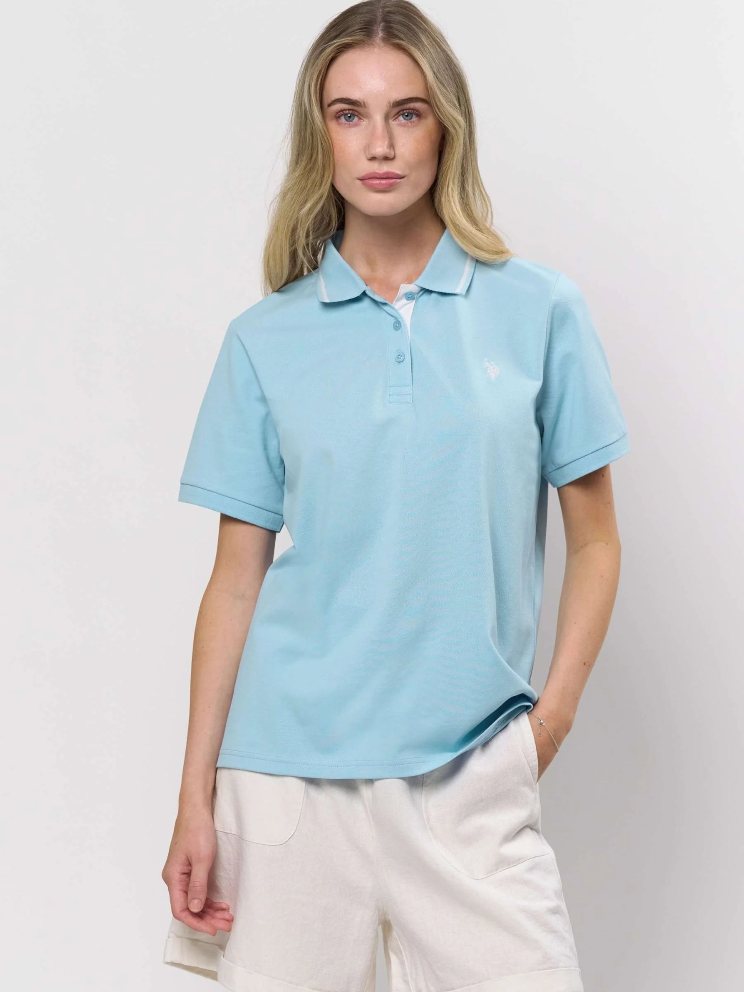 U.S. POLO ASSN. Топ 'UWHolly' в цвете Cobalt Blue — фото 3