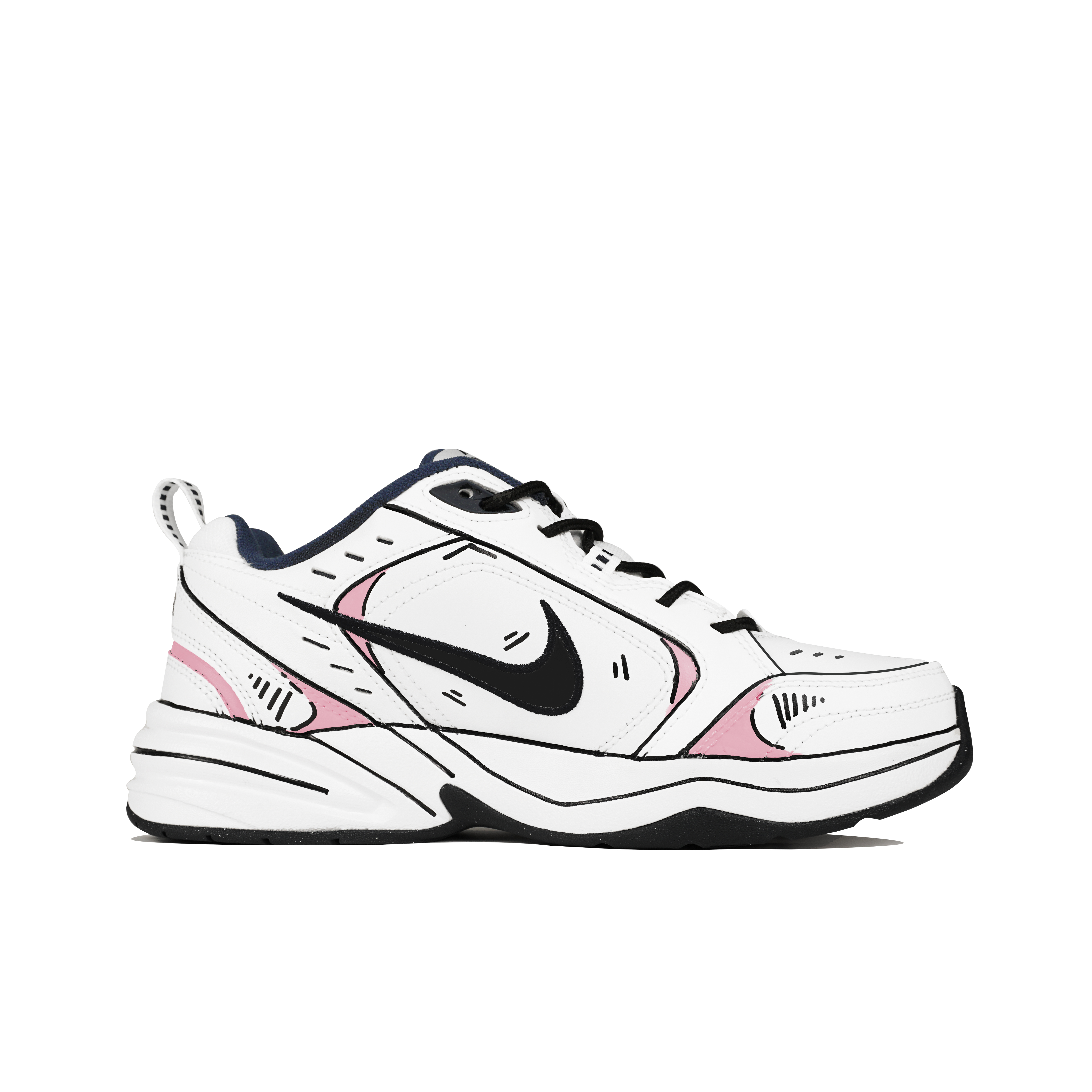 

Кроссовки Nike Air Monarch 4 Chunky Sneakers Unisex Low-top Pink, белый