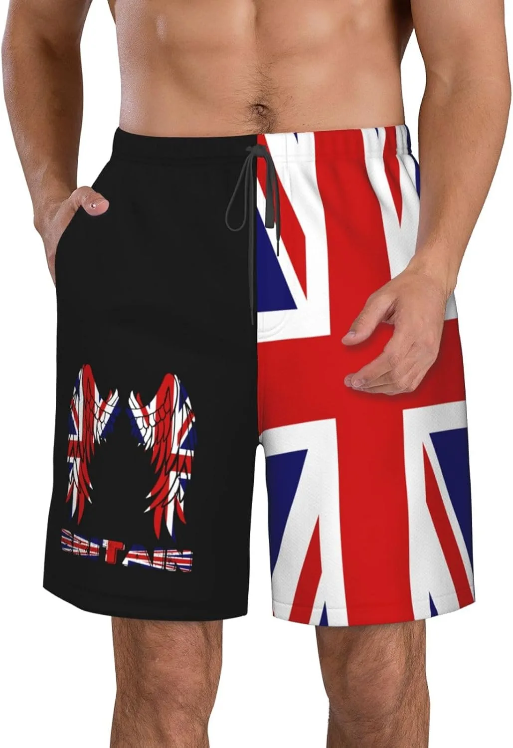 Мужские плавки Wings Britain Flag Board Shorts Swim Trunks Generic, белый — фото 2
