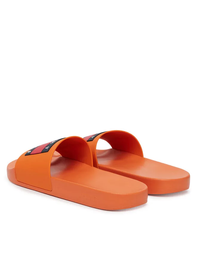 Мюли Tommy Jeans Pool Slide Ess EM0EM01191 оранжевые — фото 3
