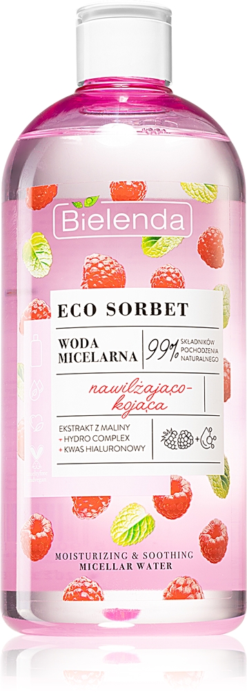 

Увлажняющая мицеллярная вода Eco Sorbet с малиной Bielenda, 500 мл