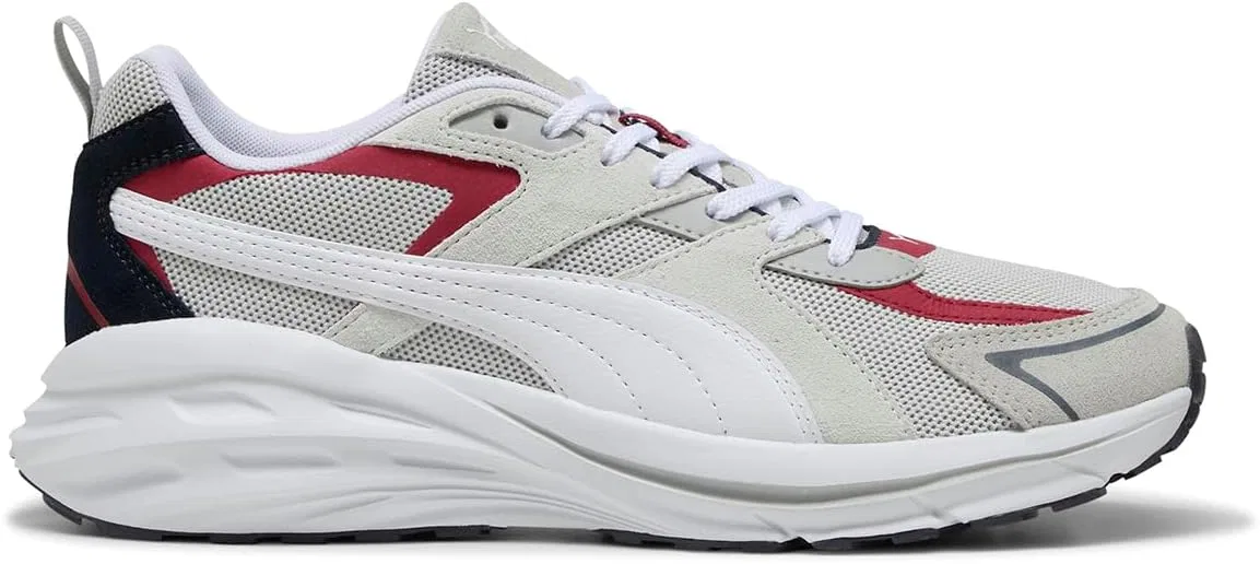 Кроссовки PUMA Unisex Hypnotic LS, Feather Gray Puma White Dark Crimson New Navy