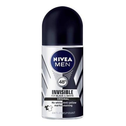 

Шариковый антиперспирант для мужчин Invisible For Black & White Power 50мл, Nivea