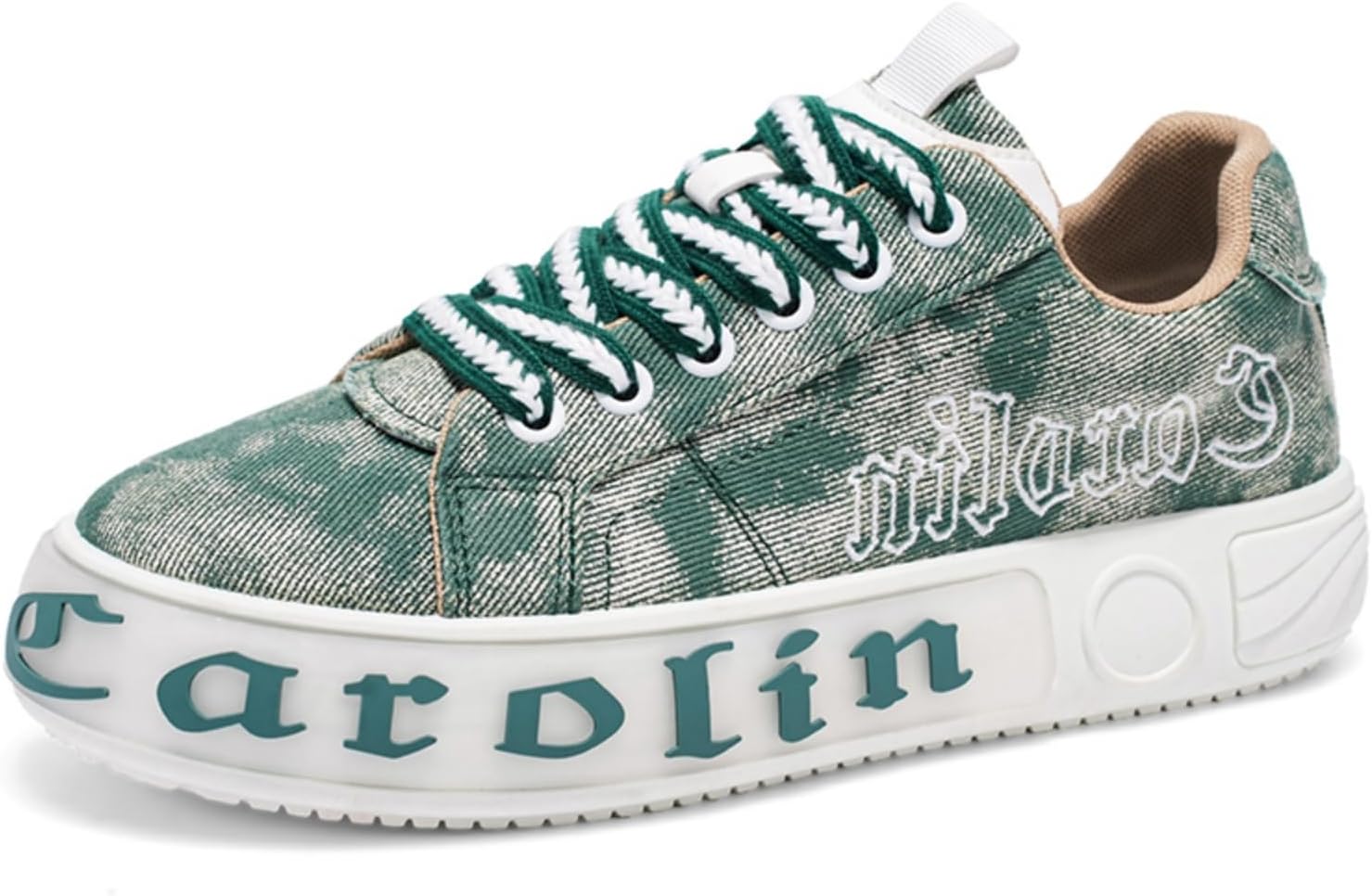 

Мужские кроссовки Kpdwfms с графическим принтом, модные повседневные спортивные туфли - стильные для уличной одежды, повседневного стиля и городской жизни, зеленый