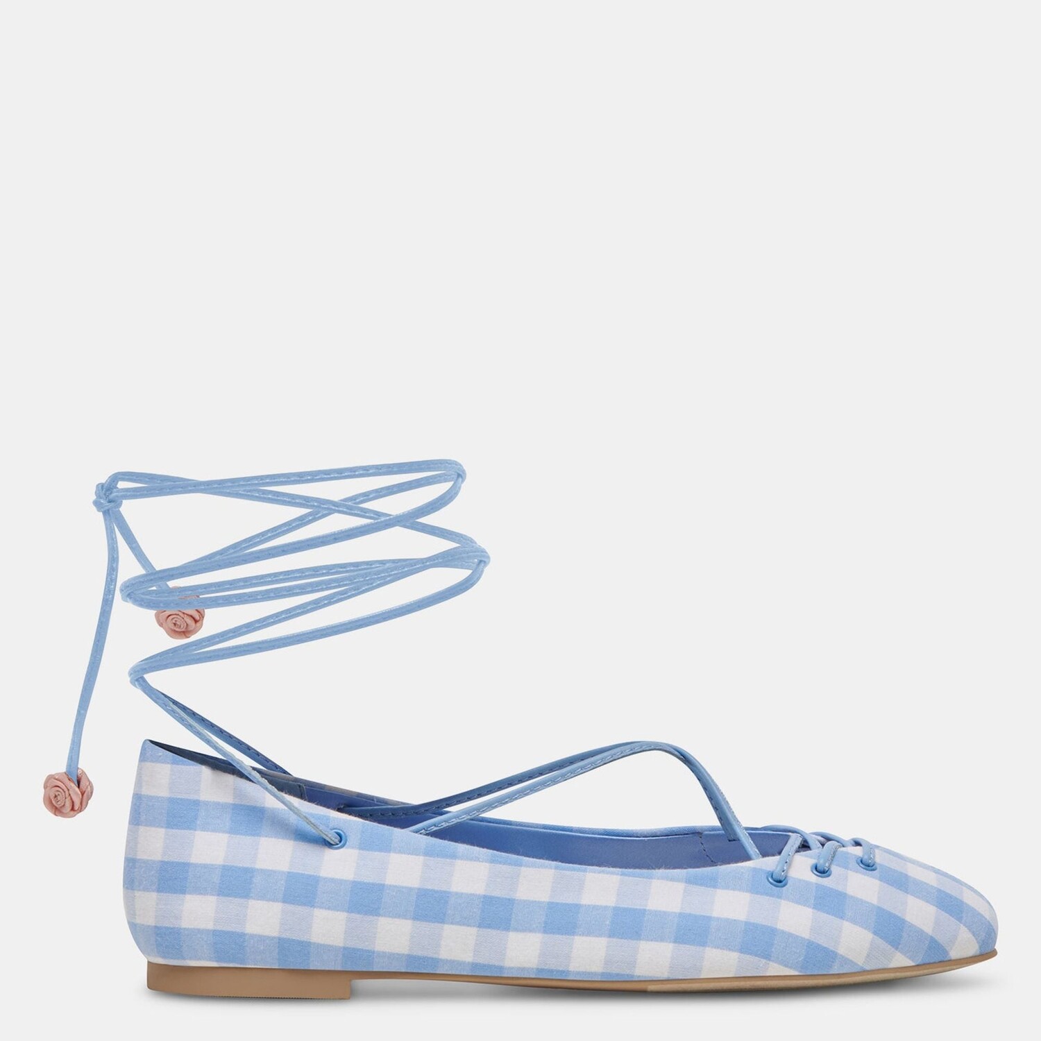 

Балетки Beate Черные Кожаные Dolce Vita, цвет White Blue Gingham