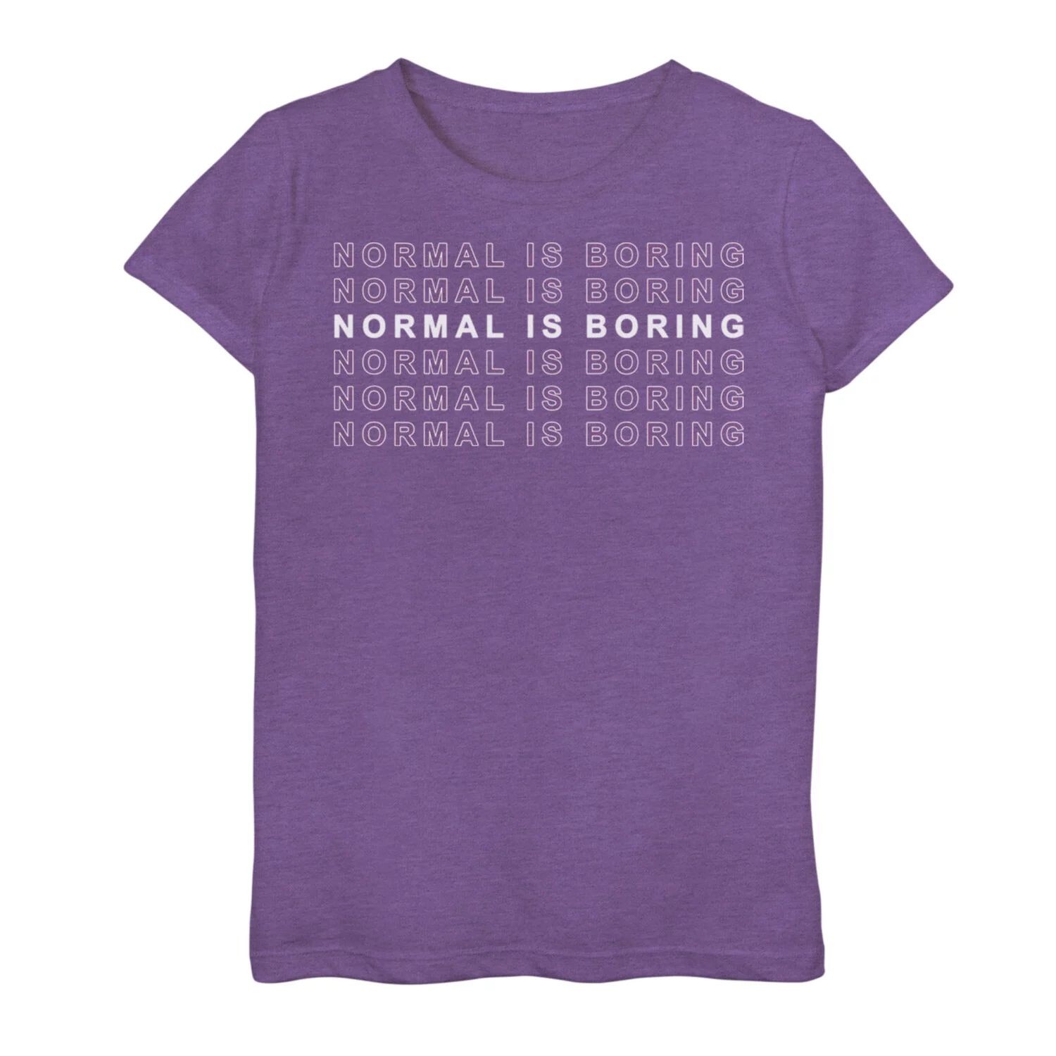 

Футболка с рисунком Fifth Sun Normal Is Boring для девочек 7–16 лет Unbranded