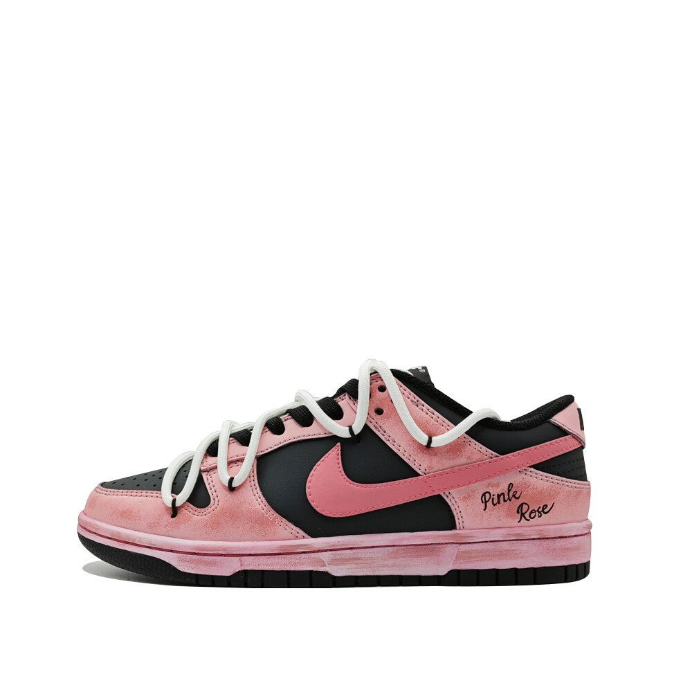 

Кроссовки Nike Dunk Skateboarding Shoes Women's Low-top Black/powder, розовый