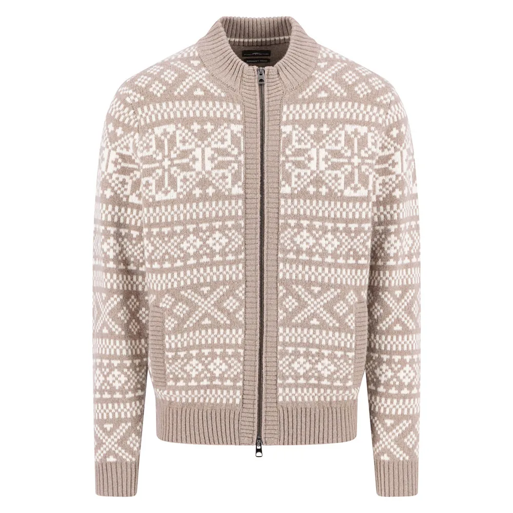 

Свитер Fynch Hatton 1511367 full zip, бежевый