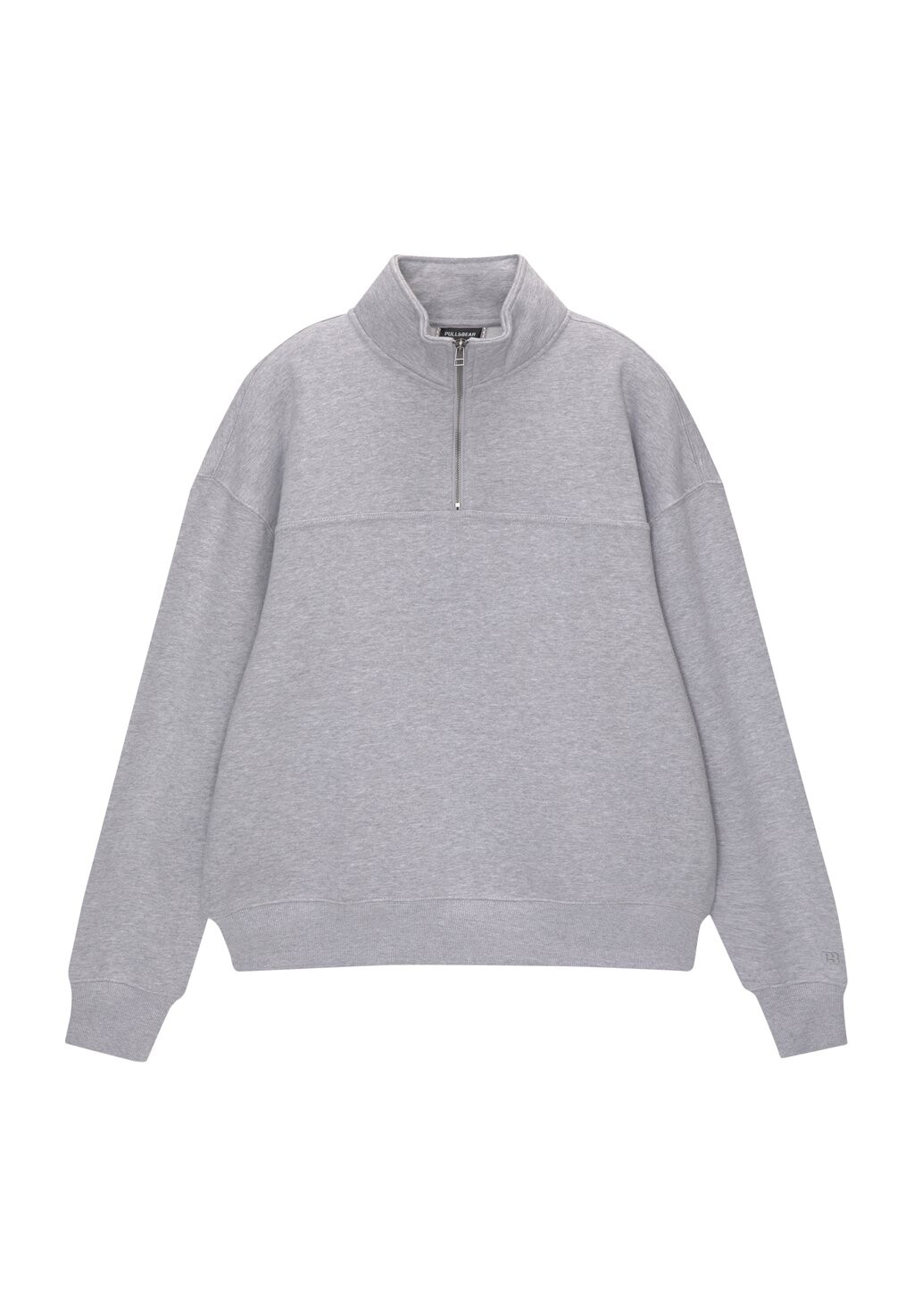 

Толстовка HALF ZIP PULL&BEAR, светло-серый