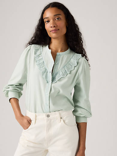 

Блуза с люверсами «Джейн» Levi's, цвет Blue Light Chambray - Medium Wash