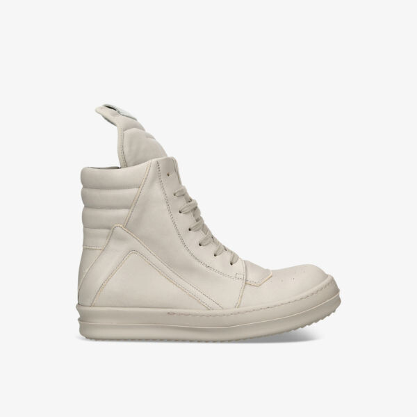 

Кожаные высокие кроссовки geobasket на шнуровке Rick Owens, бежевый