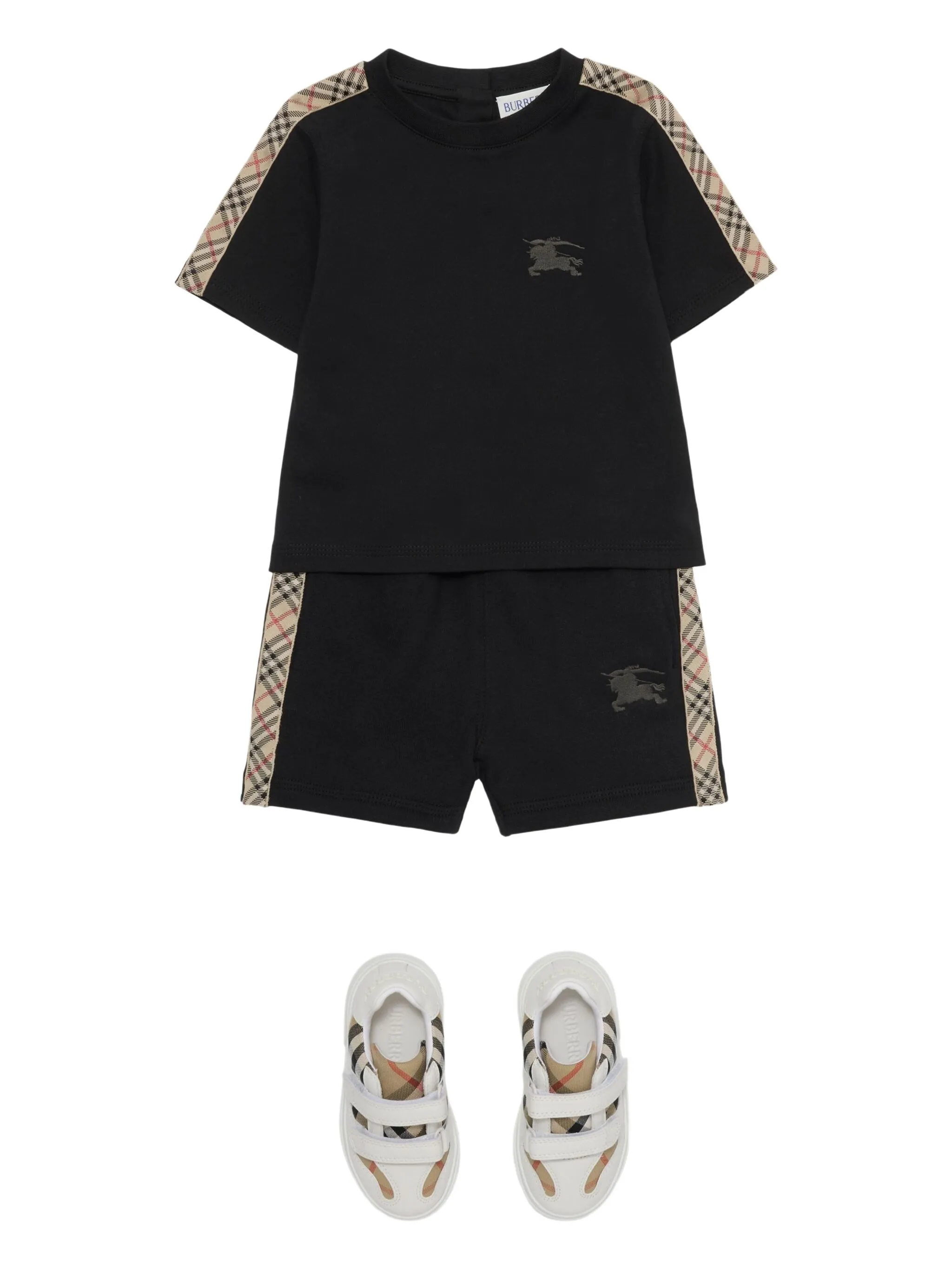 Спортивные брюки из джерси Burberry Kids, черный — фото 4