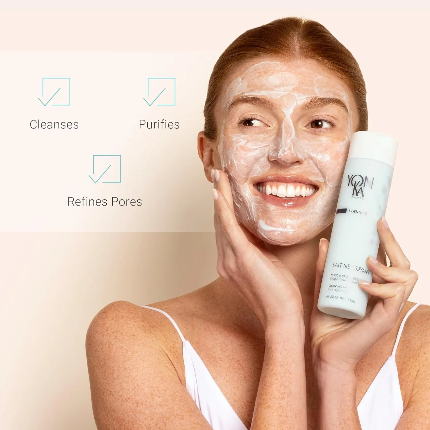 Молочко для умывания Yonka — Lait Nettoyant Facial Cleanser, нежное и снятия макияжа, ежедневное растительное, 200 мл — фото 2