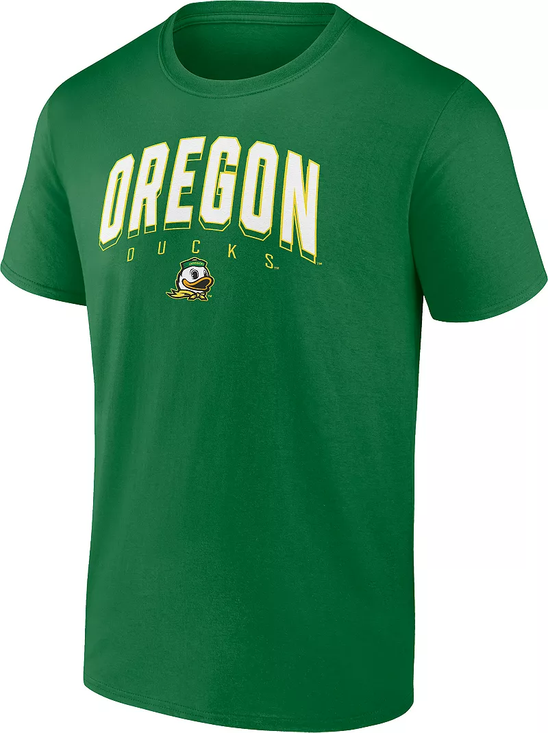 

Мужская зеленая футболка с логотипом NCAA Oregon Ducks Fanatics