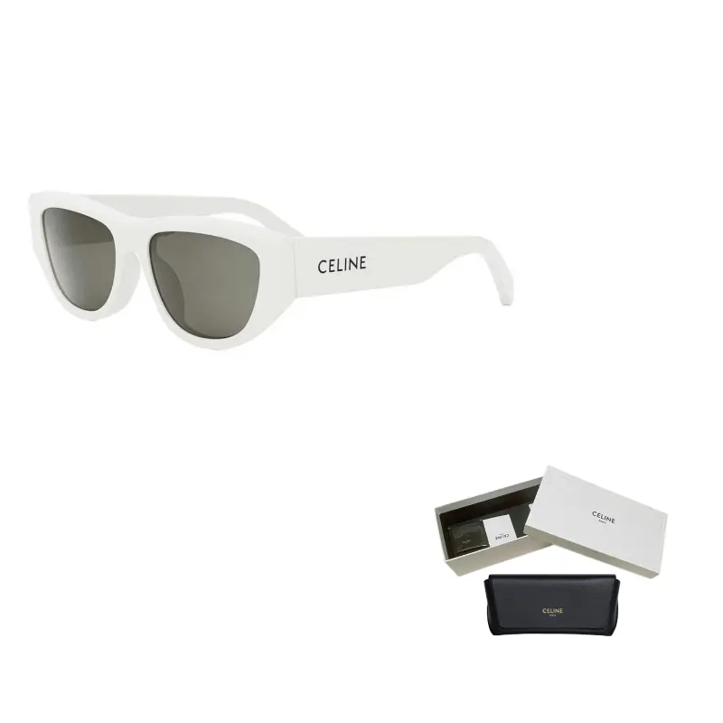 

CELINE Солнцезащитные очки в форме кошачьего глаза, White
