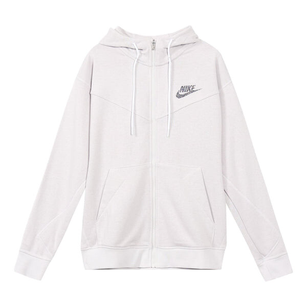 

Толстовка Nike Sportswear Logo Zipper Gray White Graywhite, белый