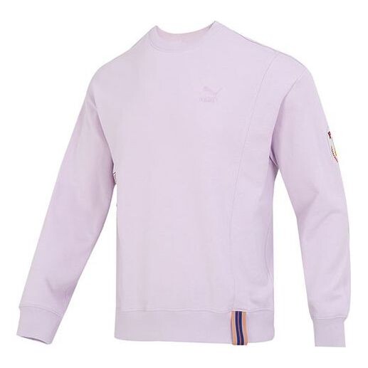 

Свитер team badge crew sweater 'purple' Puma, фиолетовый
